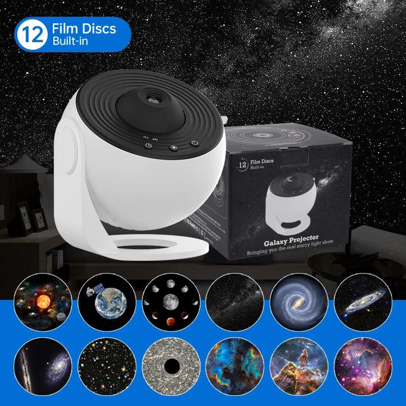 Rotating Galaxy Projector – Starry Sky Night Light Lamp