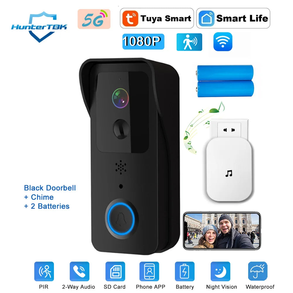Tuya WiFi Video Doorbell – 1080P Smart Outdoor Camera