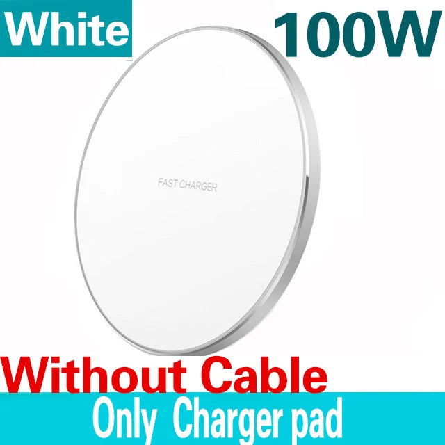 100W Wireless Charger Pad – Fast Charge for iPhone & Android