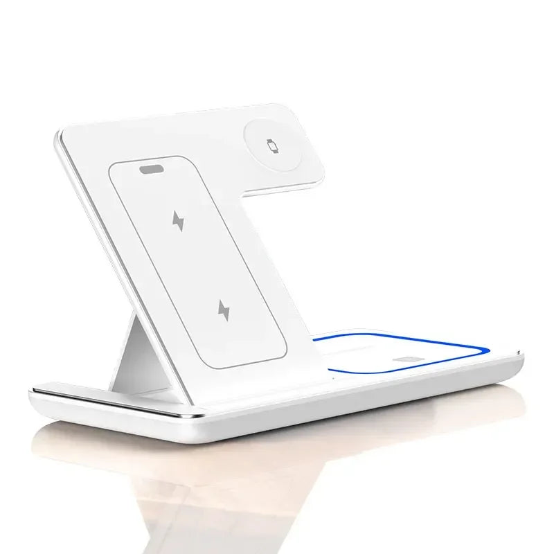 200W 3-in-1 Wireless Charger – Foldable Dock for iPhone & Watch