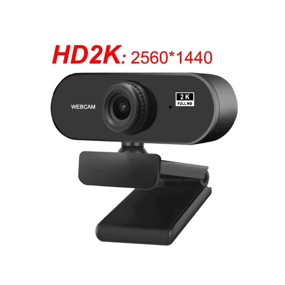 HD Webcam – 2K USB Camera with Mic & Privacy Cover