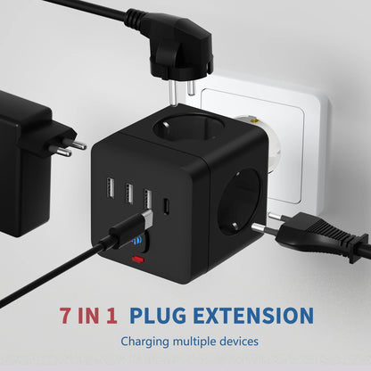 7-in-1 Power Strip with USB
