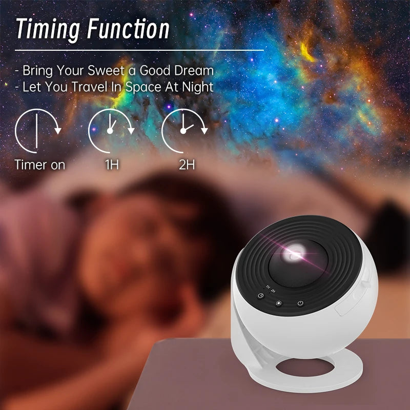 Rotating Galaxy Projector – Starry Sky Night Light Lamp