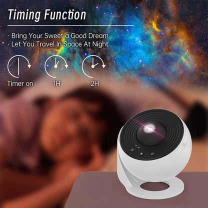 Rotating Galaxy Projector – Starry Sky Night Light Lamp