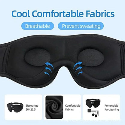 Bluetooth Sleep Mask – 3D Eye Cover with HD Music Speakers