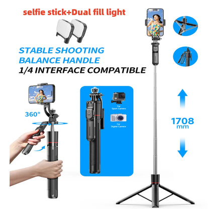Selfie Stick Tripod with Light
