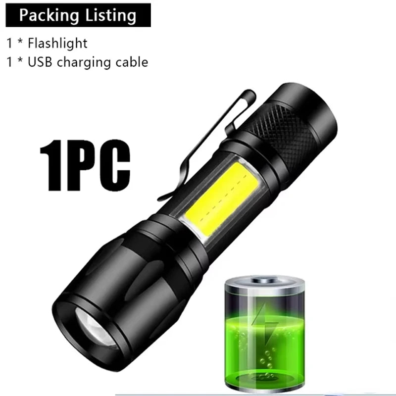 Strong Power Rechargeable LED Flashlight