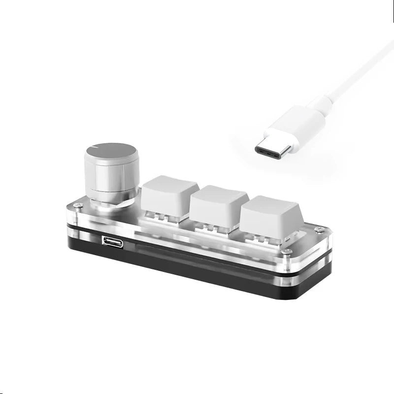 RGB Macropad Keyboard – 3-Key Programmable Gaming Keypad