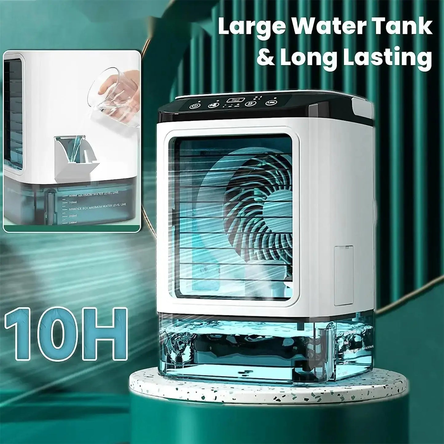 Portable Air Cooler Fan with Light