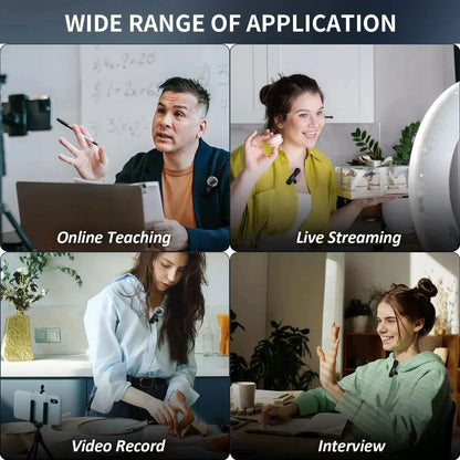 Wireless Lavalier Mic – Mini Clip-On for Phones & Laptops