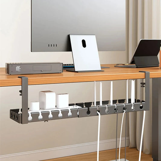 Under-Desk Cable Rack – No-Drill Organizer for Office Wires