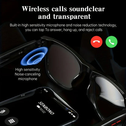 Smart Bluetooth Glasses – Music & Call Sunglasses