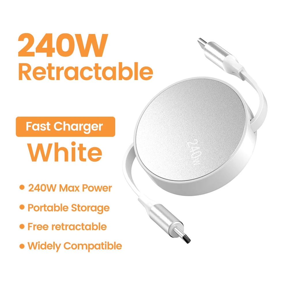 Retractable Type-C Charging Cable