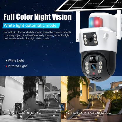 Solar 4K Security Camera – Dual Lens Smart Outdoor CCTV