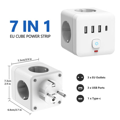 7-in-1 Power Strip with USB