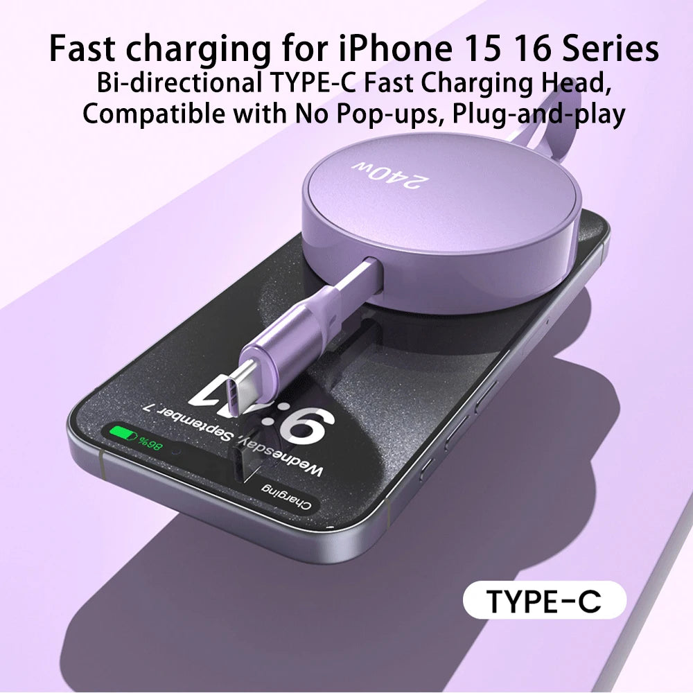 Retractable Type-C Charging Cable