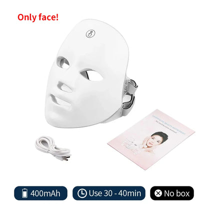 7-Color LED Face & Neck Mask – Skin Tightening Beauty Device