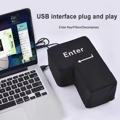 Giant Enter Key – USB Stress Relief Pillow Keyboard