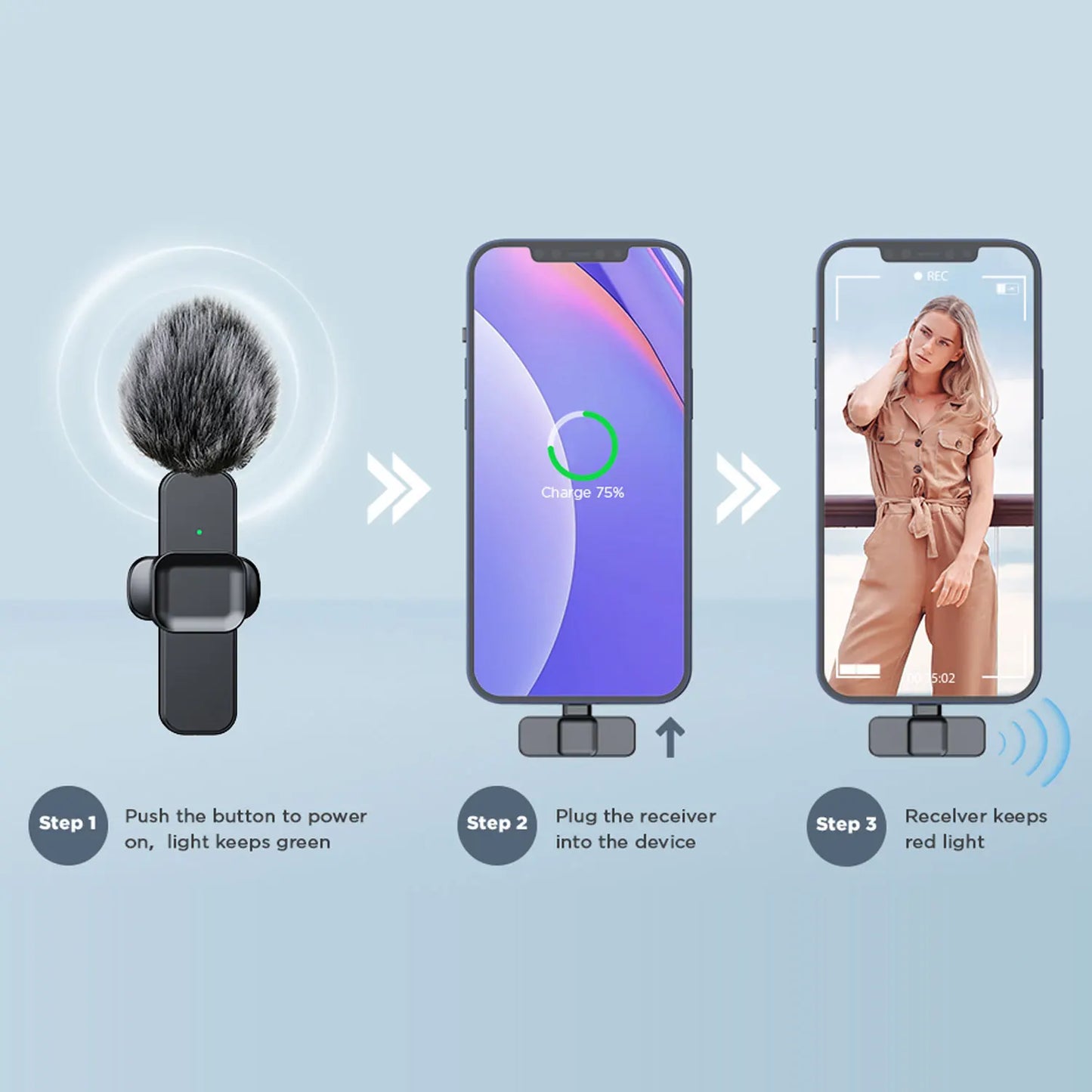 K10 Wireless Lavalier Microphone