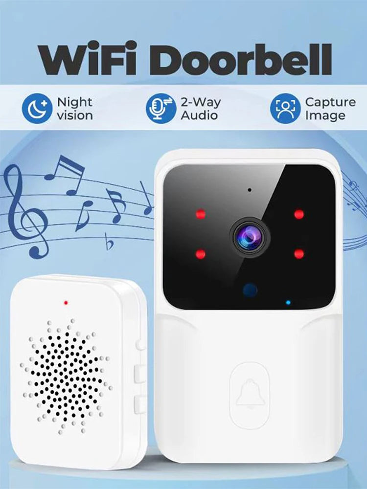 Rechargeable WiFi Doorbell – Night Vision Smart Security