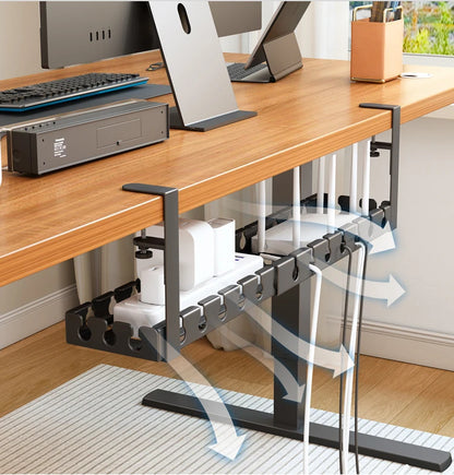 Under-Desk Cable Rack – No-Drill Organizer for Office Wires