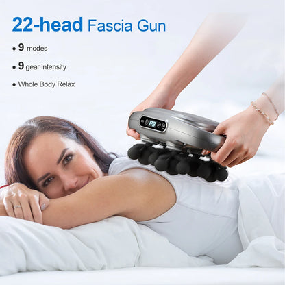 22-Head Massage Gun – Deep Tissue Percussion Therapy Device