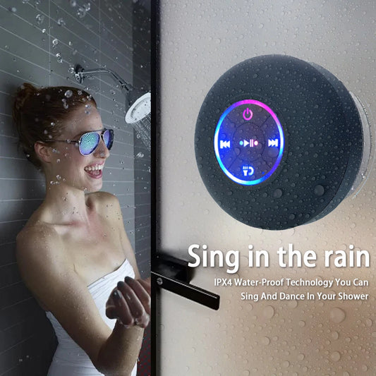 Waterproof Bluetooth Speaker – LED Mini with Suction Cup