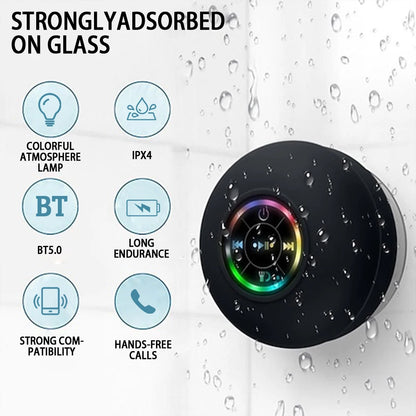 Waterproof Bluetooth Speaker – LED Mini with Suction Cup