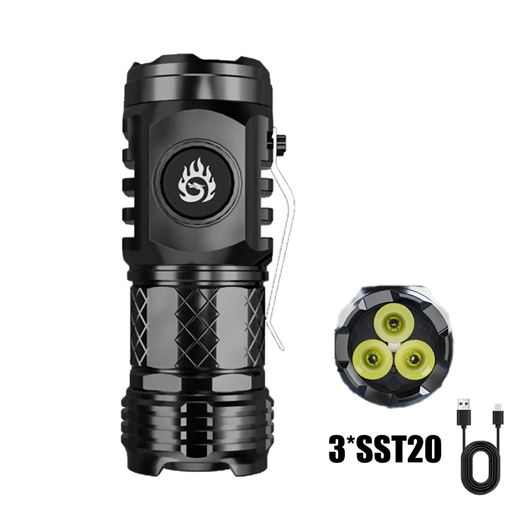 Strong Power Rechargeable LED Flashlight