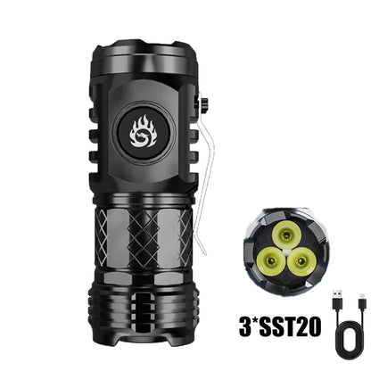 Strong Power Rechargeable LED Flashlight