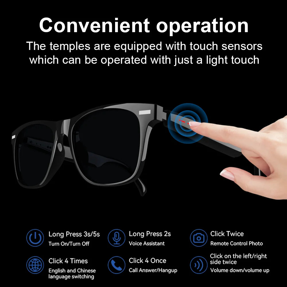 Smart Bluetooth Glasses – Music & Call Sunglasses