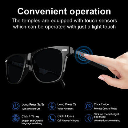 Smart Bluetooth Glasses – Music & Call Sunglasses
