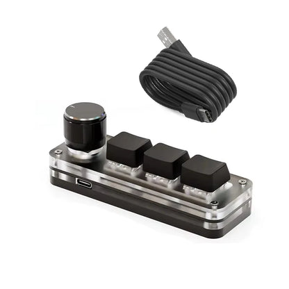 RGB Macropad Keyboard – 3-Key Programmable Gaming Keypad