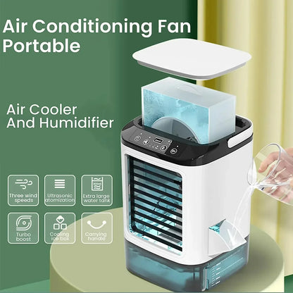 Portable Air Cooler Fan with Light