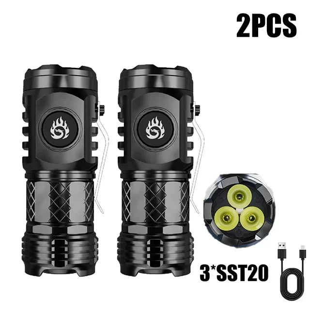 Strong Power Rechargeable LED Flashlight