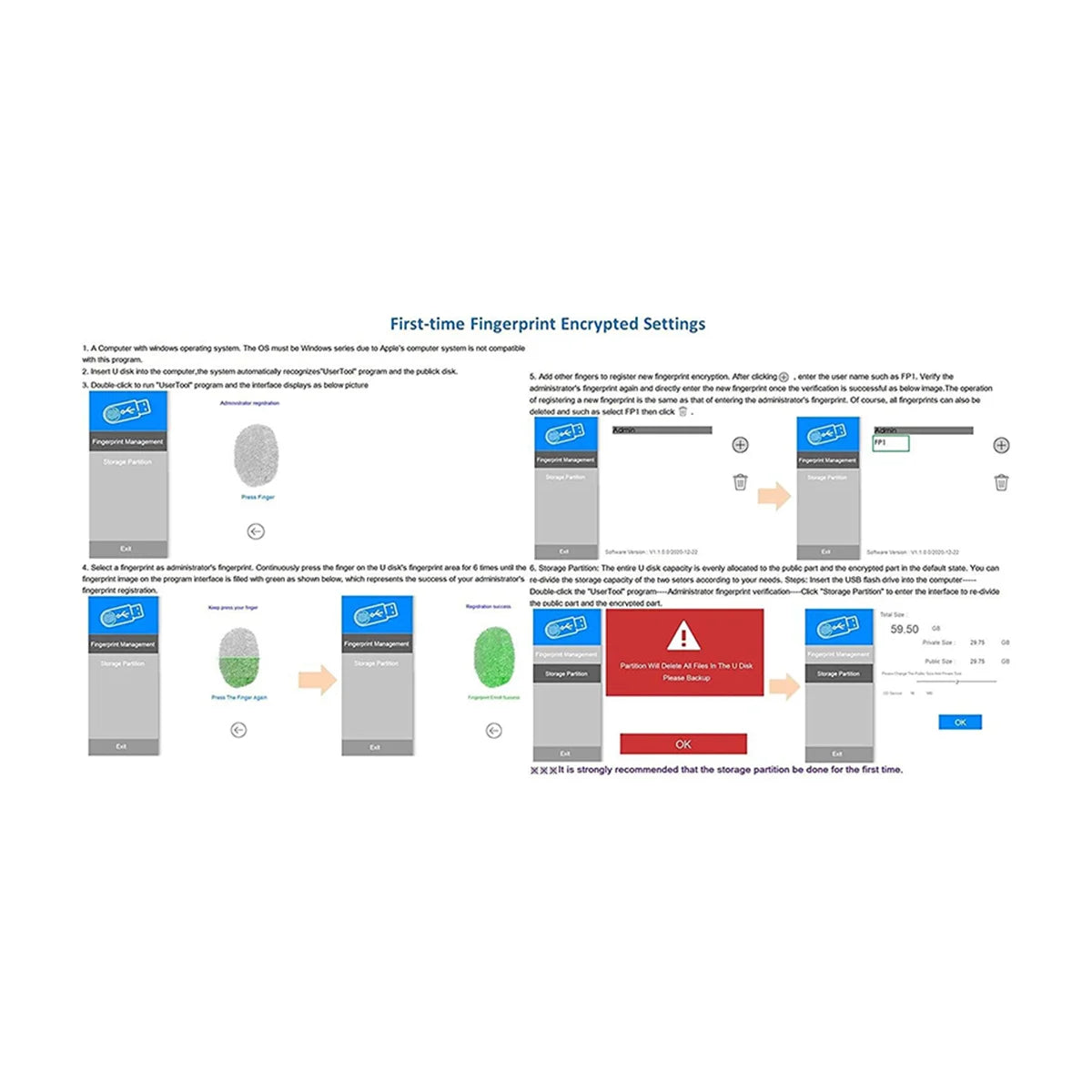 Fingerprint USB Flash Drive – 32GB Secure Privacy Stick