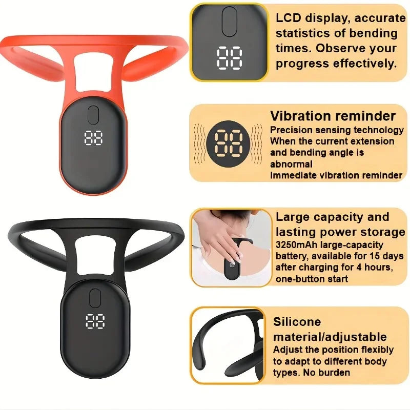 Smart Posture Sensor – Vibration Reminder for Back & Neck