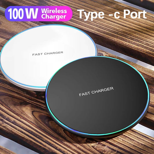 100W Wireless Charger Pad – Fast Charge for iPhone & Android