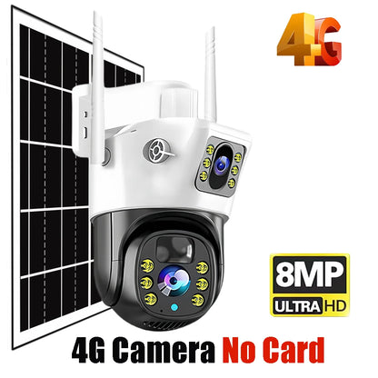 Solar 4K Security Camera – Dual Lens Smart Outdoor CCTV
