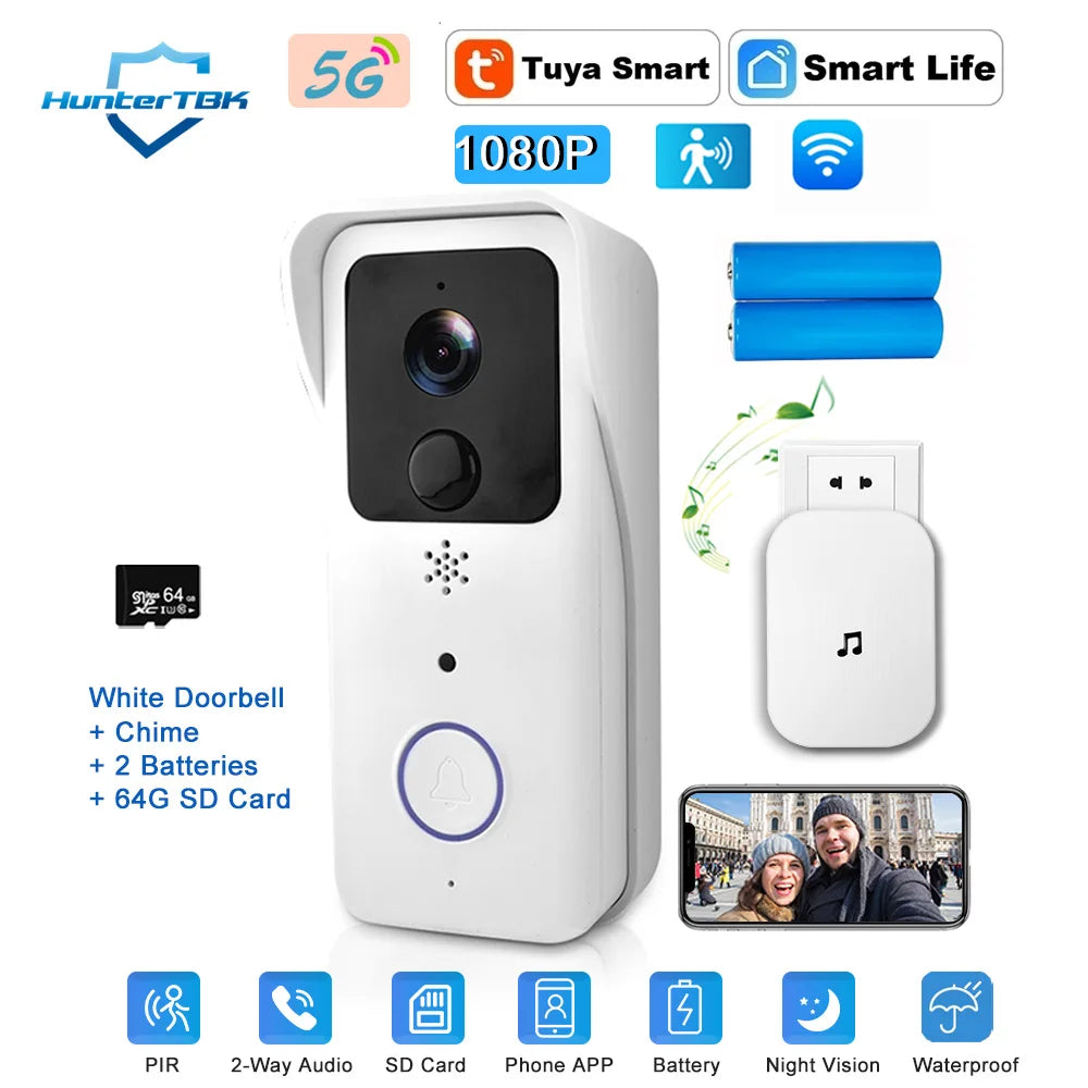 Tuya WiFi Video Doorbell – 1080P Smart Outdoor Camera