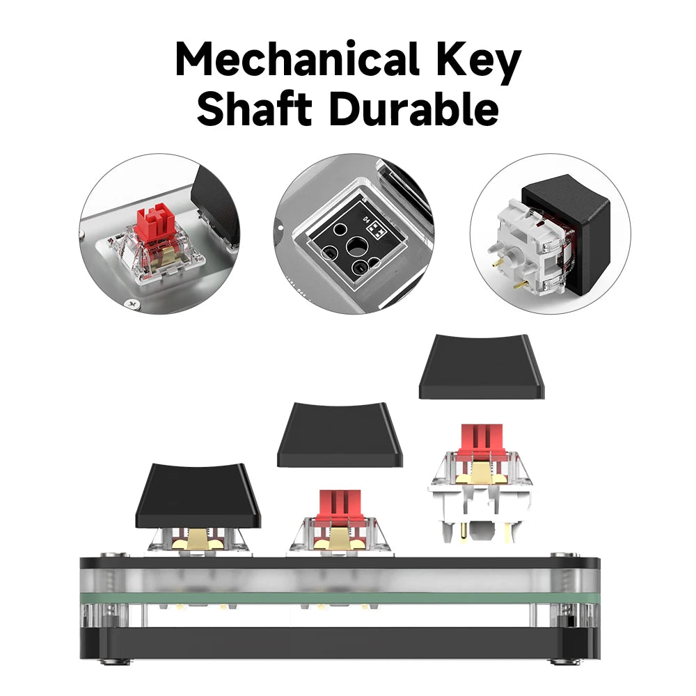 RGB Macropad Keyboard – 3-Key Programmable Gaming Keypad