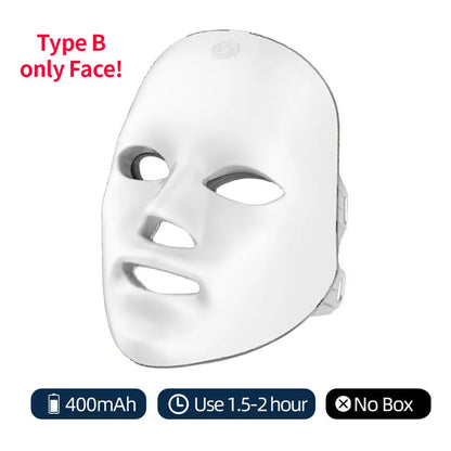 7-Color LED Face & Neck Mask – Skin Tightening Beauty Device