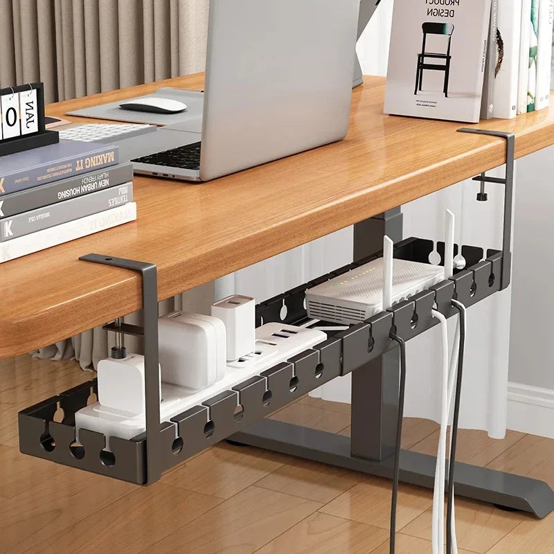 Under-Desk Cable Rack – No-Drill Organizer for Office Wires