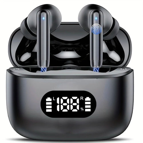 TWS Noise-Cancelling Earbuds – 40dB ENC with LED Display