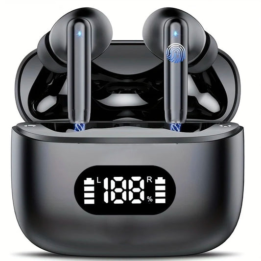 TWS Noise-Cancelling Earbuds – 40dB ENC with LED Display