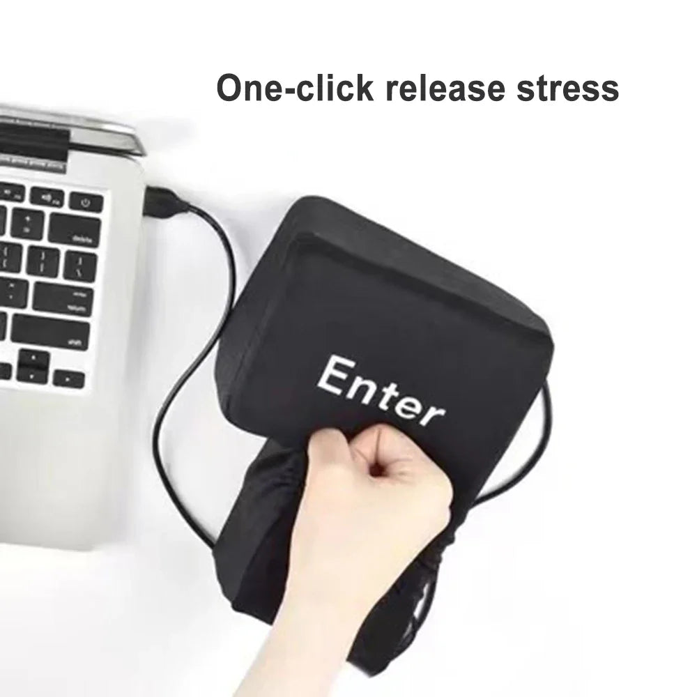 Giant Enter Key – USB Stress Relief Pillow Keyboard