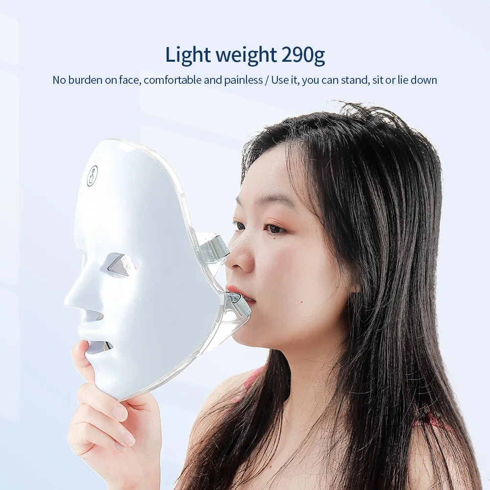 7-Color LED Face & Neck Mask – Skin Tightening Beauty Device