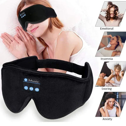 Bluetooth Sleep Mask – 3D Eye Cover with HD Music Speakers